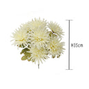 Set 6 Cespuglio di Spider Artificiale con 7 Fiori Altezza 35 cm Beige