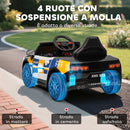Macchina Elettrica per Bambini Polizia con Sirena e Luci di Segnalazione 12V Multicolore  