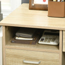 Scrivania per Camera o Ufficio 110x50x76 cm con 2 Cassetti e 2 Chiavi in Legno Bianco      