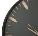 Orologio da Muro Glam Elegant Ø40x6 cm in Ferro MDF e Vetro Oro e Nero
