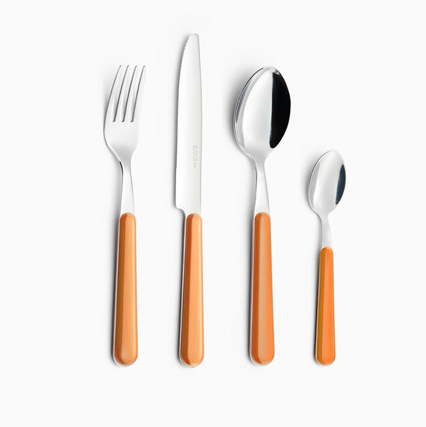 Servizio Set di Posate 24 pezzi in Acciaio Inox Eme Brio Arancio 79 sconto