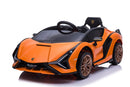 Macchina Elettrica per Bambini Licenza Ufficiale Lamborghini Sian 10,8V 5,4Ah Arancione       