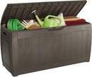 Baule Cassapanca da Esterno 117,5x57,3x45 cm in Resina Effetto Legno Keter Hollywood Marrone