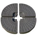 Base per Ombrellone da Giardino Ø100x10,5 cm in HDPE Marrone