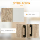 Mobile Dispensa Cucina 4 Ante 80x40x182 cm in MDF Bianco e Legno