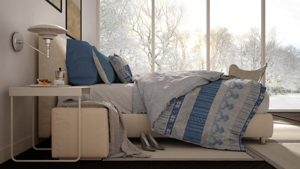 sconto Bettbezug mit Kissenbezügen, bedruckt, Athena Rudolph, hellblau, verschiedene Größen