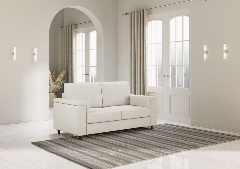 Divano 2 Posti 148x85x85 cm Marrak in Tessuto Latte
