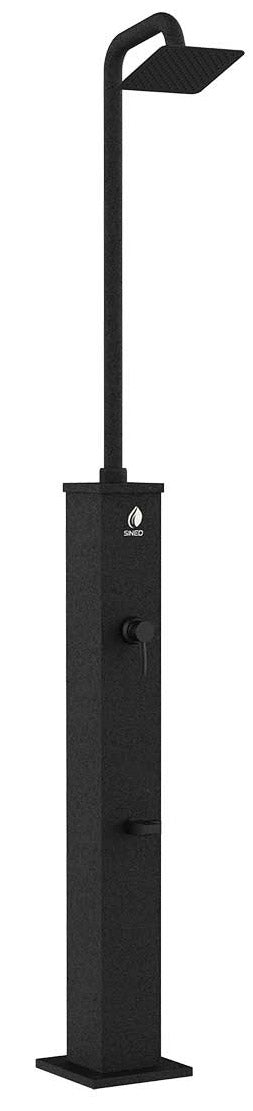 sconto Sined Dino Black Garden Solardusche 26L Mischer und Fußwascher