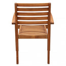 Poltrona Minerva Impilabile 57x58x88 h cm in Legno di Acacia Marrone chiaro