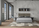 Letto Matrimoniale con Alzata Comoda Struttura Cemento con Cuscini in Similpelle Appia Cappuccino Varie Misure