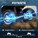 Quad Elettrico per Bambini 3-5 Anni 12V con Fari e Pedale Presa USB per Musica Bianco  