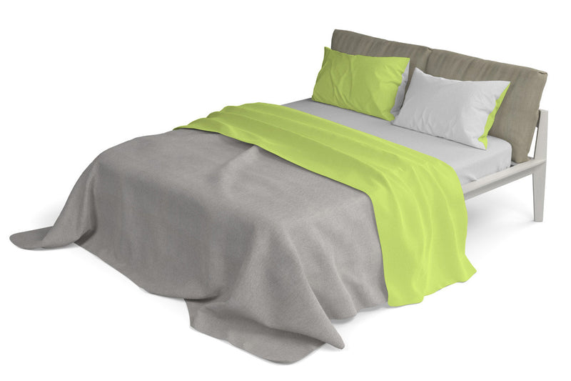 Set Lenzuola Sopra Sotto e Federe Doubleface Acido\/Grigio Chiaro Varie Misure