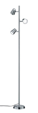 Piantana da Interno a LED in Metallo Nickel Opaco