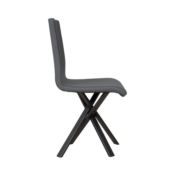 prezzo Sedia 40/44x42x86 cm Aury gambe Antracite in Similpelle Grigio