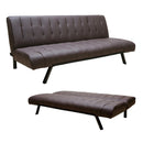 Divano Letto Prontoletto Click Clack Rivestimento in Similpelle Marrone Darrel