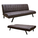 Divano Letto Prontoletto Click Clack Rivestimento in Similpelle Marrone Darrel