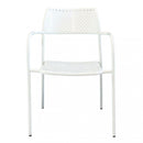 Sedia da Giardino Windsor Impilabile 56x56x78 h cm in Acciaio Bianco