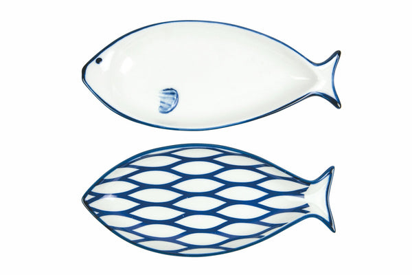 acquista Set 2 Porzellan-Untertassen 19 cm Villa d'Este Home Tivoli Open Fish