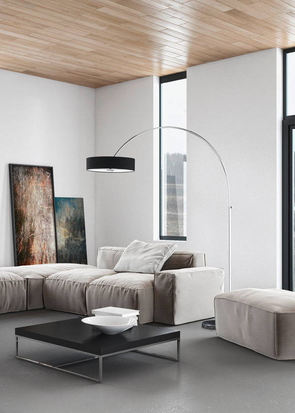 sconto E27-Stehlampe für den Innenbereich aus verchromtem Metall