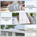 Casetta Box da Giardino 240x130 cm con Pavimento 2 Porte con Blocco e Finestra in Resina Grigio  