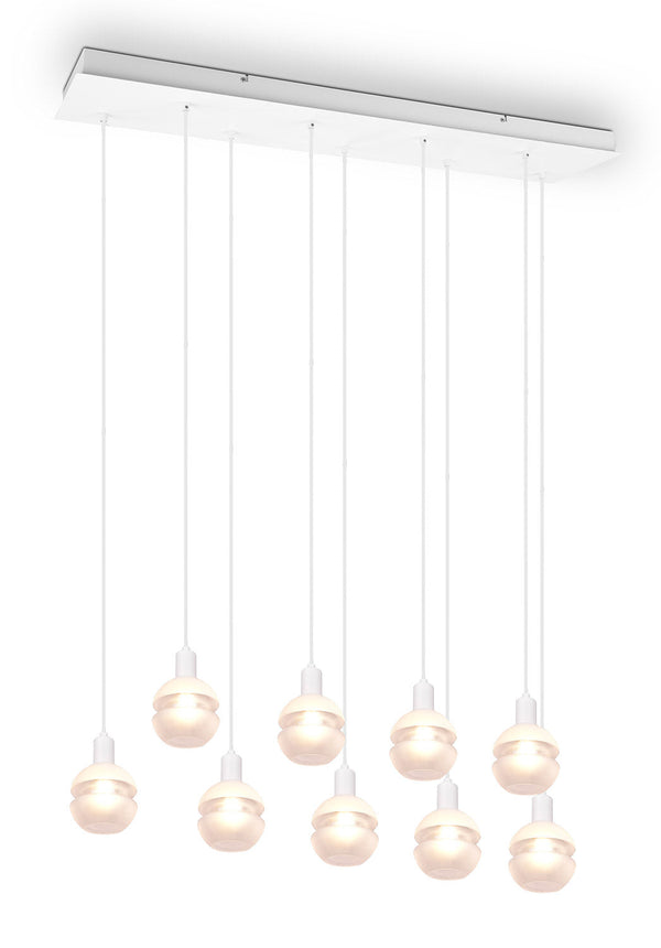 prezzo Lampada a Sospensione da Interno Attacco E14 in Metallo Bianco Opaco