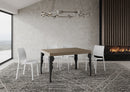 Tavolo Allungabile 120-204x80x77 cm Paxon Tortora Telaio Antracite 