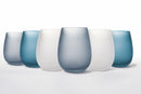 Set 6 Bicchieri Acqua Frosted in Vetro 500 ml Villa d'Este Home Tivoli Blue Dream