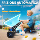 Go Kart a Pedali per Bambini 3-6 Anni 50 kg Portata con Portabicchieri e Ruote in EVA Antiscivolo Blu      