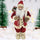 Statuina Babbo Natale Rosso Statuetta 80 cm Vestiti in Tessuto Addobbo Natalizio