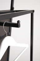 Specchio con Porta Abiti Ekbal Nero in Acciaio