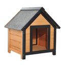 Cuccia per Cani da Esterno con Tetto Spiovente in Legno di Abete Impermeabile 56x60.5x66 cm 