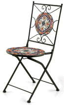 Sedia da Giardino Pieghevole in Ferro con Mosaico Soriani Paris