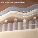 Poltrona Alzapersona Reclinabile 76x89x103 cm con Doppio Motore in Similpelle Grigio Chiaro      