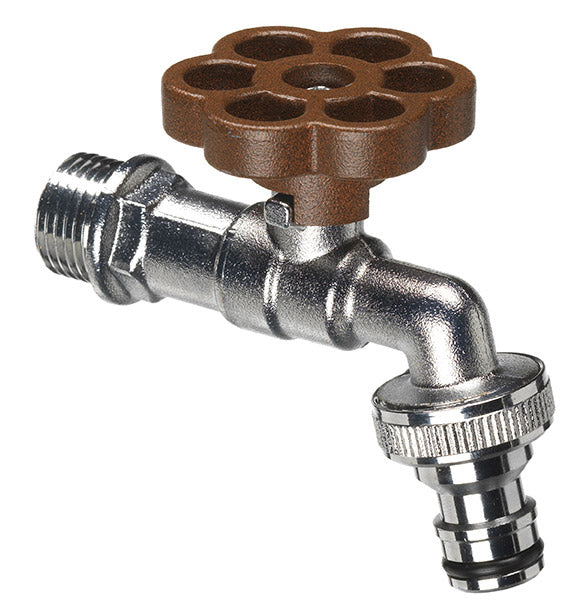 Rubinetto a Sfera per Fontana da Giardino con Fiore Colorato Belfer RUB/029 Ruggine prezzo