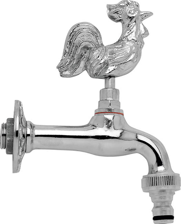 Gartenbrunnenhahn aus verchromtem Messing mit Morelli Gallo Schnellkupplung sconto