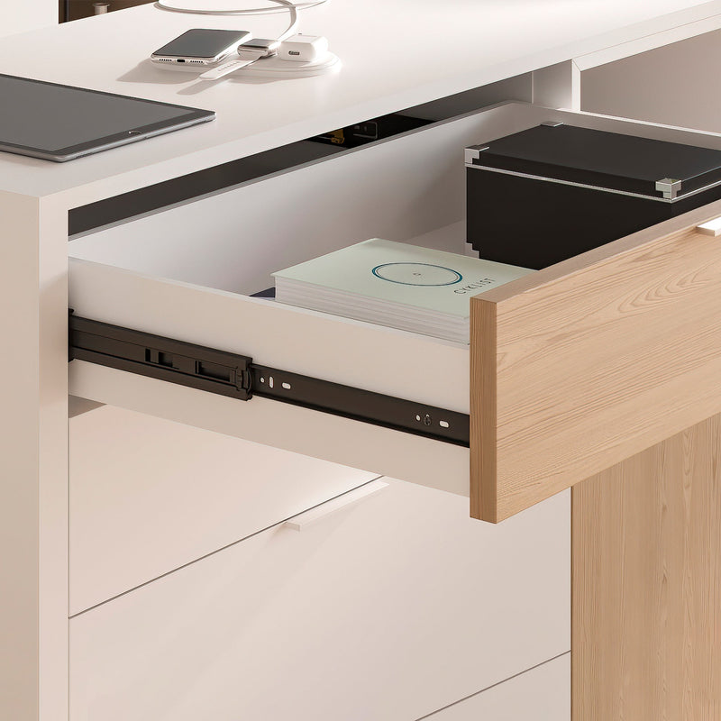 Set 10 Guide Cassetto con Chiusura Soft 45x600 mm in Acciaio Emuca Nero