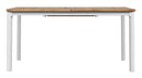 Tavolo da Giardino Allungabile 150-210x90x74 cm in Alluminio Bianco Piano in Teak