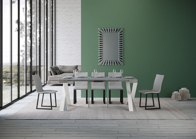 Consolle Allungabile 90-196x40x77 cm in Nobilitato Grigio