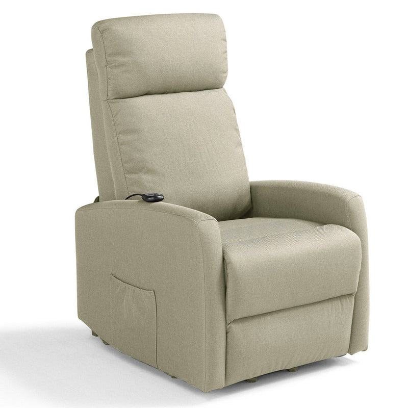 Poltrona Alzapersona Elettrica 2 Motori 67x75x110 cm in Tessuto Seattle Corda