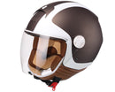 Casco Demi-Jet per Scooter Visiera Lunga CGM Positano 107V Marrone Opaco Varie Misure
