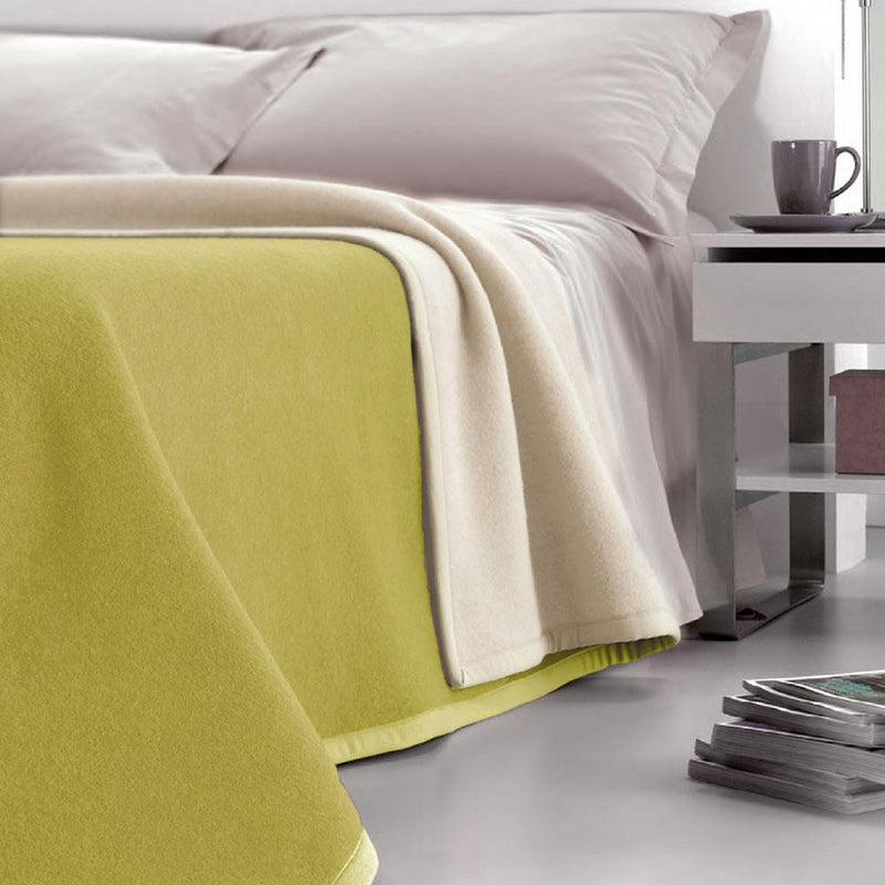 Coperta Pura Lana Dobleface 450gr Cober Double Lime