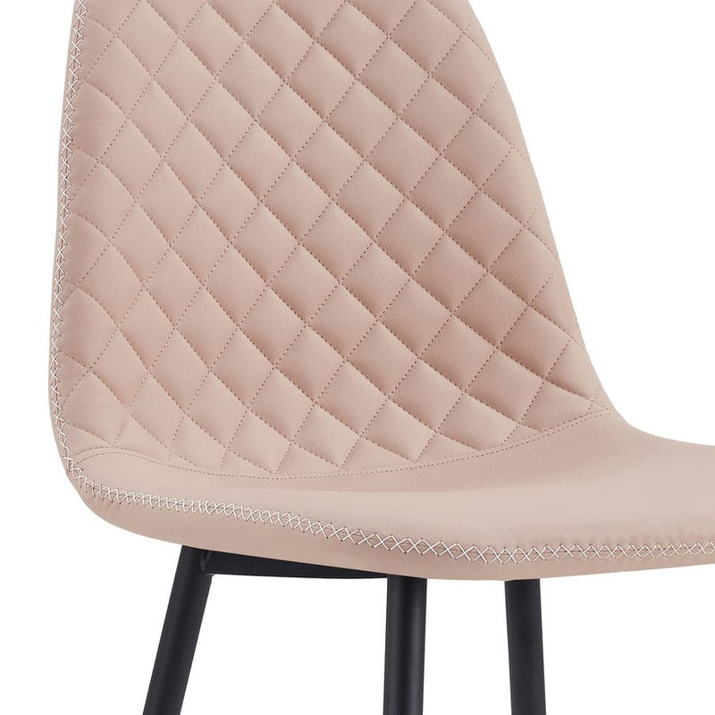 Set 4 Sedie 43x42x86 cm in Similpelle Bella Sabbia