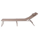 Lettino Mare Richiudibile 190x58x29 cm in Acciaio e Poliestere Tortora Gallipoli      