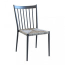 Sedia Martinica Impilabile 46x57x86 h cm in Alluminio Antracite