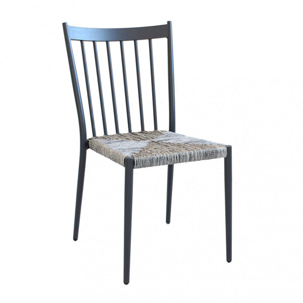 Stapelbarer Stuhl Martinica 46x57x86 h cm in anthrazitfarbenem Aluminium sconto