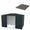 Boden für Gartenbox 322 x 233 x 209 cm aus grauem Kunststoff