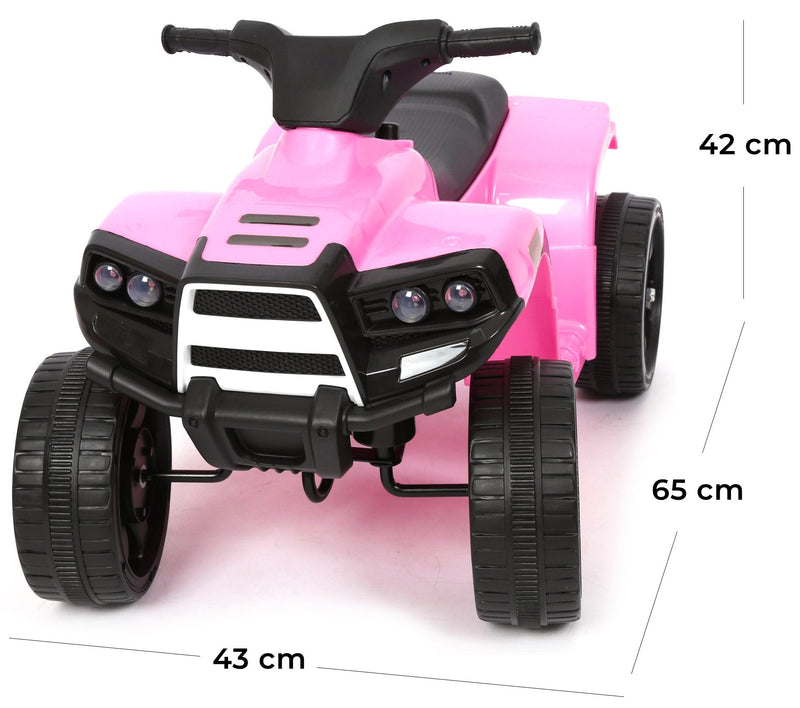 Mini Quad Elettrico per Bambini 6V Nero e Rosa