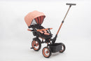 Passeggino Triciclo per Bambini 1-3 Anni Trico Luxury Gold 7 Modalità di Guida Rosa
