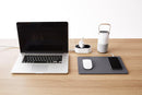 Tappetino per Mouse 20,5x30,5x0,5 cm con Base di Ricarica Wireless Blu Notte