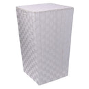 Cesta Portabiancheria Quadro 33x33xh53 cm in Poliestere Bianco